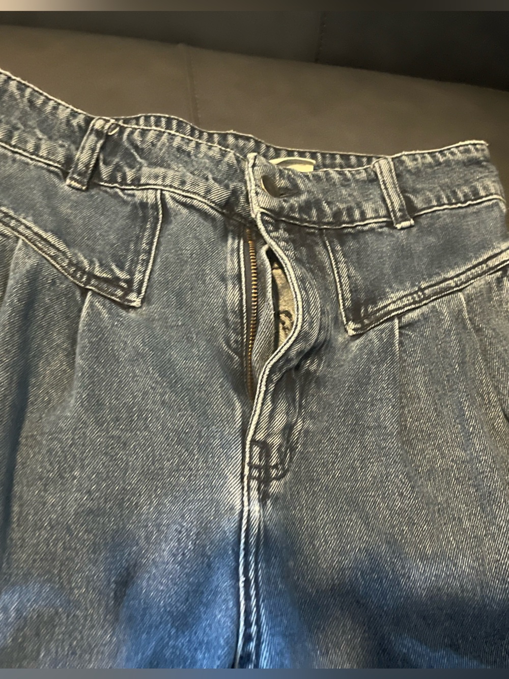 People Tree Vintage Wash Blue High-Rise Jeans